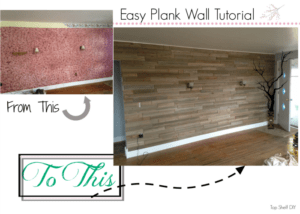 Plank Wall Before and After