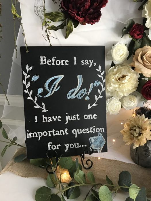 Chalkboard for Bridesmaid Proposal