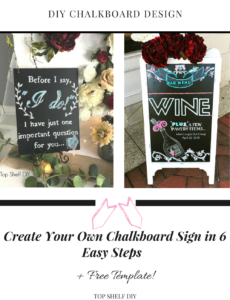 Would you like to make your own chalkboard design? You can do it in six easy steps following my transfer method! No printer required. #chalkboard #mom
