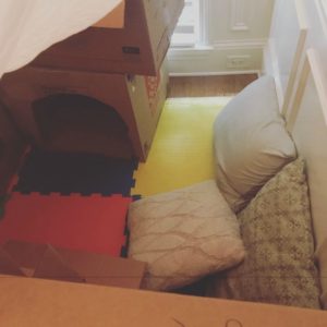 build a free cardboard fort following these instructions!