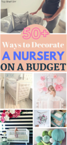 Need some nursery inspiration? Get out your pen and paper, this one is super extensive! Get all of your ideas and tutorials in one place. #nurseryonabudget #nurserydecor #diynursery