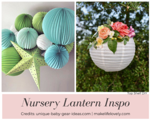 add lanterns for a cheap decor option in your baby's nursery!