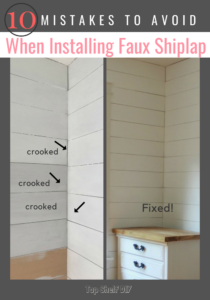 How to troubleshoot your next shiplap install. Pin for your next DIY and home improvement project! #shiplap #farmhousestyle