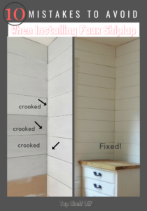 Avoid these common mistakes the next time you get ready to install faux shiplap. DIY Home improvement tips to get you professional results from start to finish!