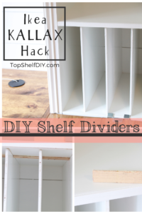 Add DIY Shelf dividers made from leftover plywood and a few scraps! #ikeahack
