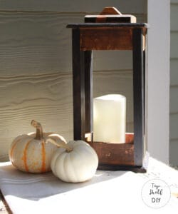 Woodworking tutorial for a rustic lantern; make a lantern from a repurposed wine crate!
