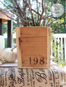 how to make a sweet vase from recycled wine crate wood!
