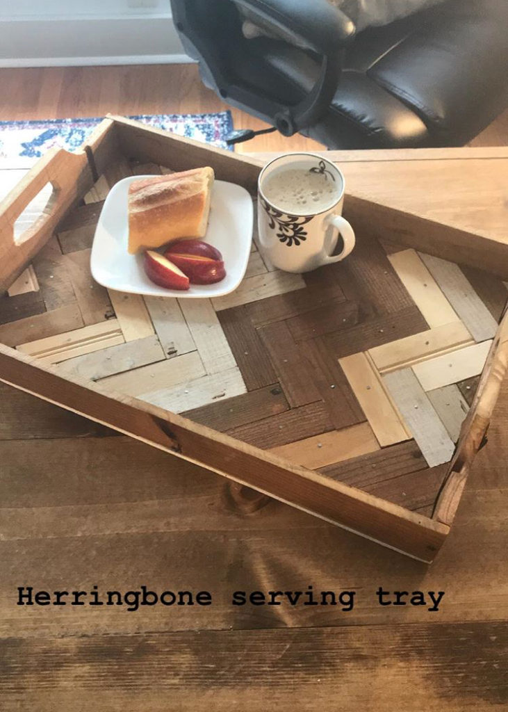 DIY Herringbone serving tray!