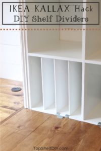 How to add dividers to your Kallax with a secret slot system no one can see! #ikeahack #kallax #office #organization