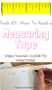 One of the first things to master in the DIY space is reading a measuring tape down to the 1/32nd of an inch. This is a helpful guide to not only reading your tape but also ensuring accurate cuts when using power tools. #tools101 #powertools