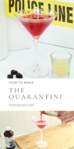 Sweet notes of elderberry and citrus make this cocktail the perfect stay-in-place beverage. #cocktails #momcocktails @cocktailrecipes #quarantine @quarantinehacks