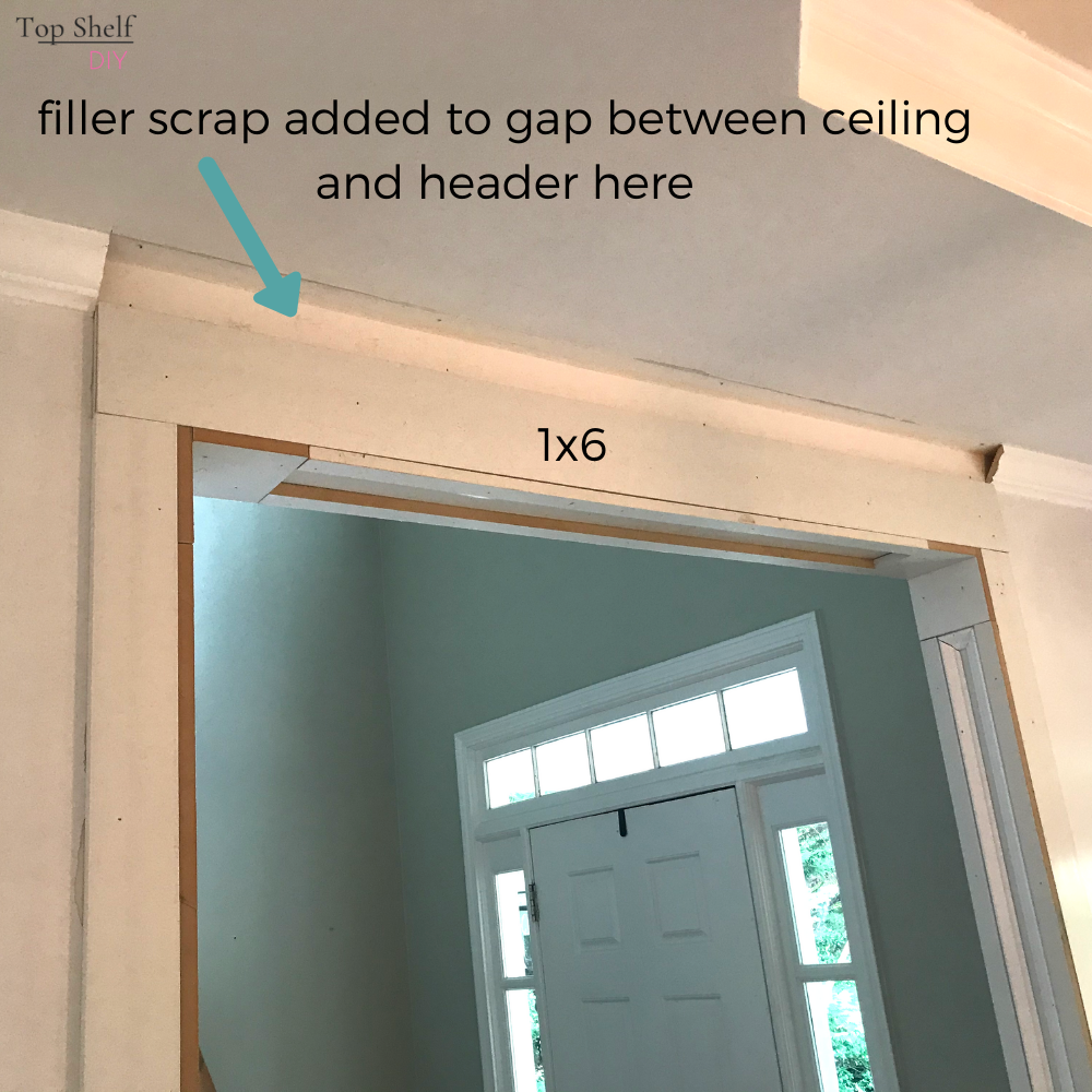 How we beefed up our interior doorway trim to create the illusion of a wider doorway!