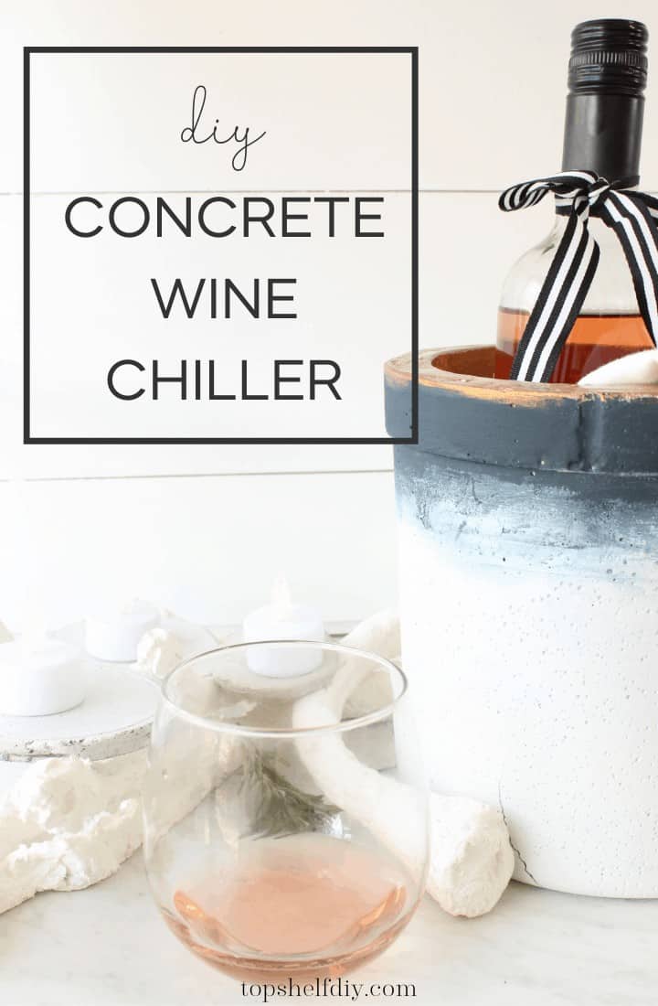 DIY Cement Wine Chiller with faux deer horns and cement platters. Learn how to make these handmade crafts and how to find success working with concrete at home. These work great as general holiday decor or as handmade gifts. 