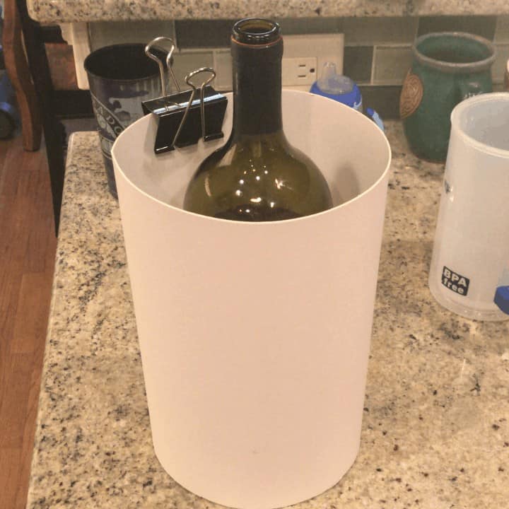 How to make a DIY Cement wine chiller bucket by using poster board molds. Works great and costs very little.