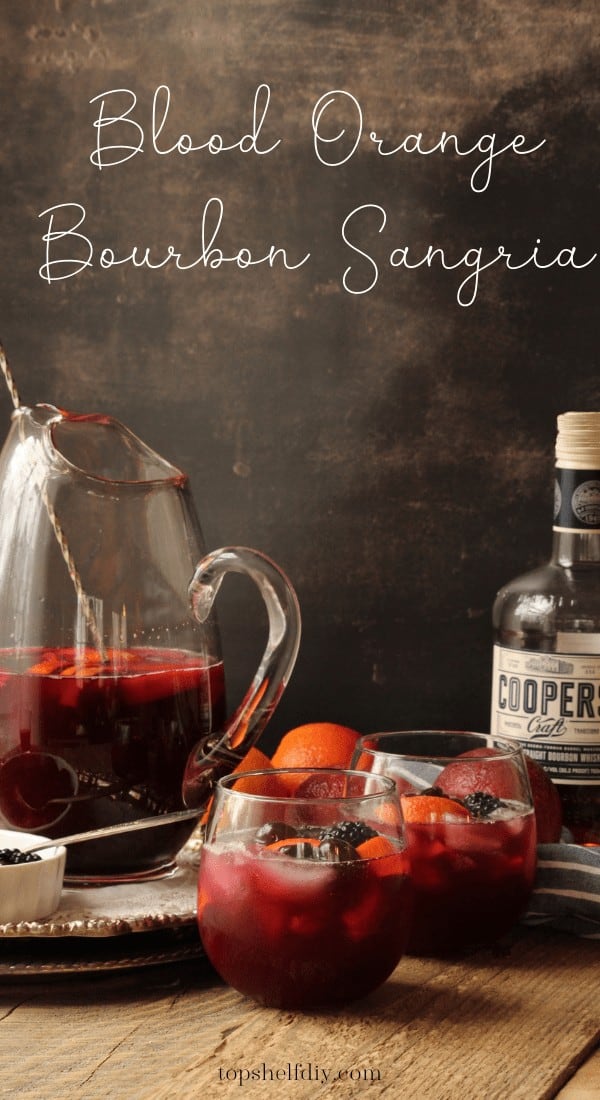 A delicious, dark sangria fit for lords and ladies of The Crown. Featuring Coopers' Smith bourbon and blood orange sangria. Bourbon sangria that combines the flavors of an old-fashioned with a Spanish red wine sangria. #momcocktails #cocktailrecipes #sangriamixture
