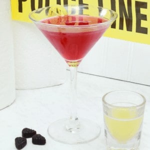 The quarantini. A simple martini infused with honey and elderberry syrup.