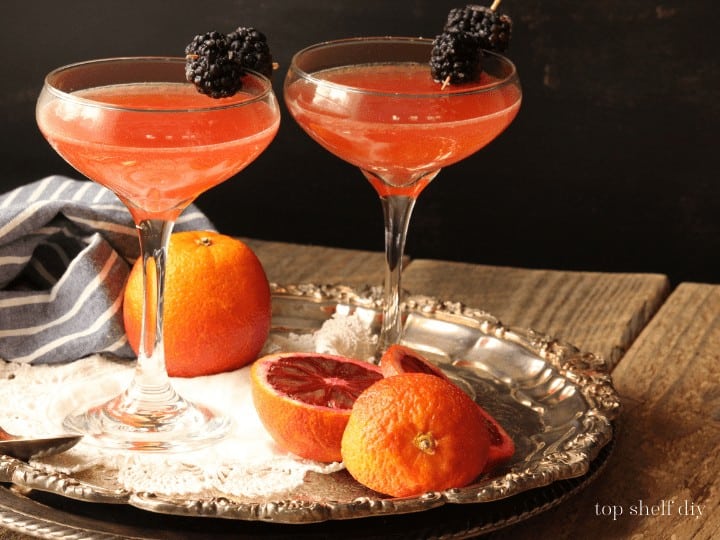 A virgin blood orange sangria, one of 8 cocktails for expectant baby mamas of the world.