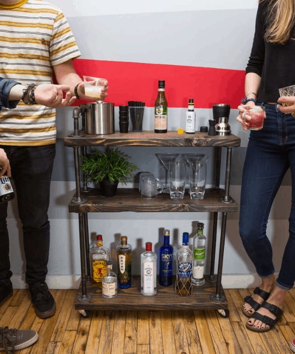 Building your own bar cart isn't difficult once you have a little inspiration. Modern, industrial, outdoor, indoor -- we've got every style covered in this roundup of 35 bar carts. Each DIY Bar Cart is built from scratch and is mounted on wheels!