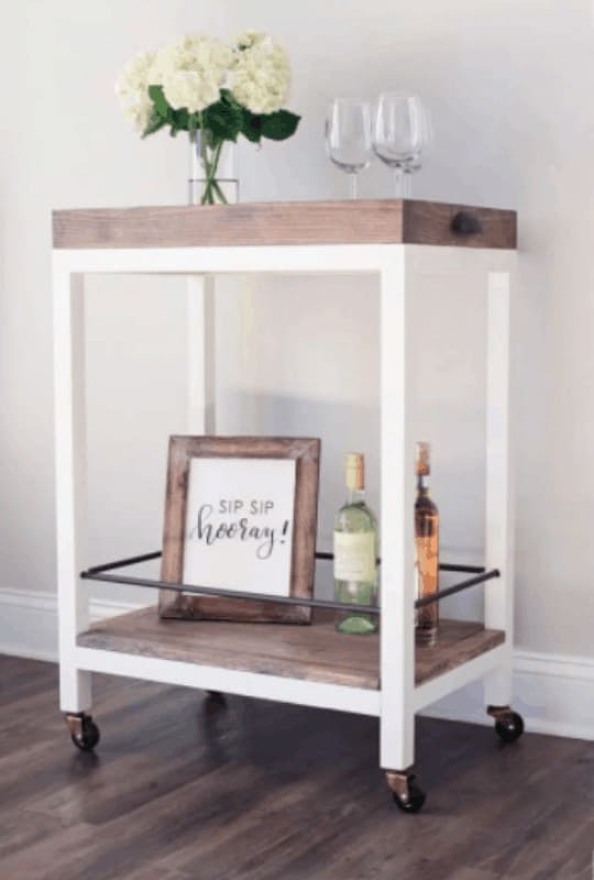 Modern, industrial, outdoor, indoor -- we've got every style covered in this roundup of 35 bar carts. Each DIY Bar Cart is built from scratch and is mounted on wheels!