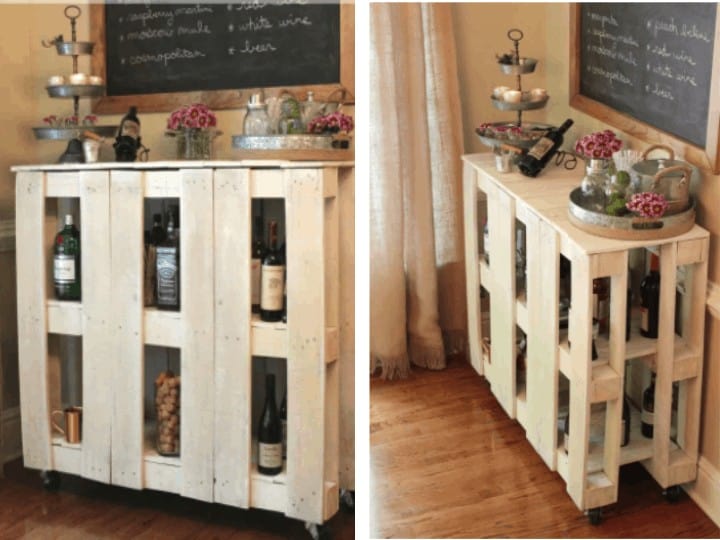 A bar cart made from an old crates. Modern, industrial, outdoor, indoor -- we've got every style covered in this roundup of 35 bar carts. Each DIY Bar Cart is built from scratch and is mounted on wheels!