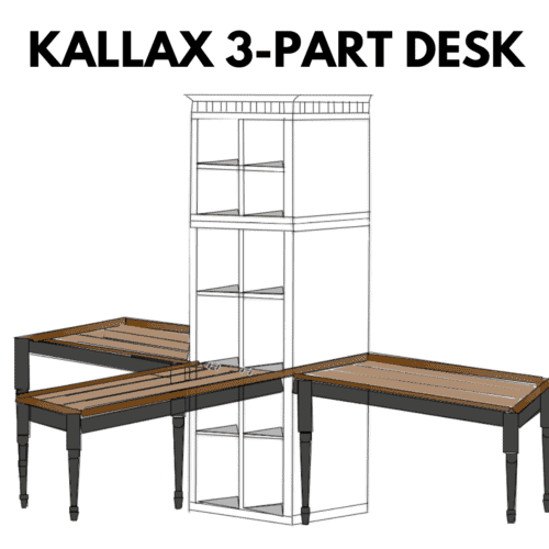 How to utilize the LINNMON connective hardware with a DIY desk for this Ikea KALLAX hack!