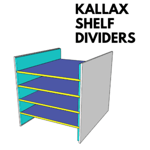 Learn how to make horizontal IKEA Kallax shelf dividers following simple plans available for download.