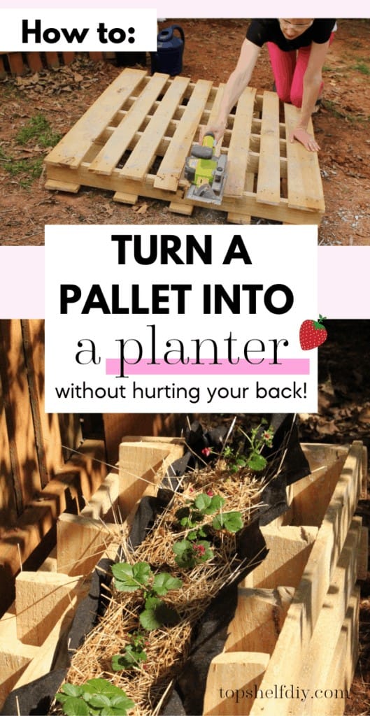 How To Turn A Pallet Into A Planter Box - Top Shelf Diy