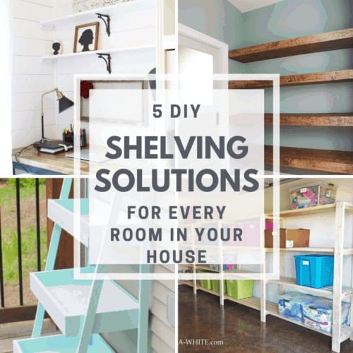 How builder moms get organized: DIY Shelving Solutions for every room of your house