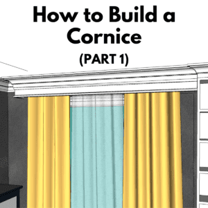Part 1 of the cornice build, which will eventually include crown molding. How to build it secure using wall studs and ceiling joists.