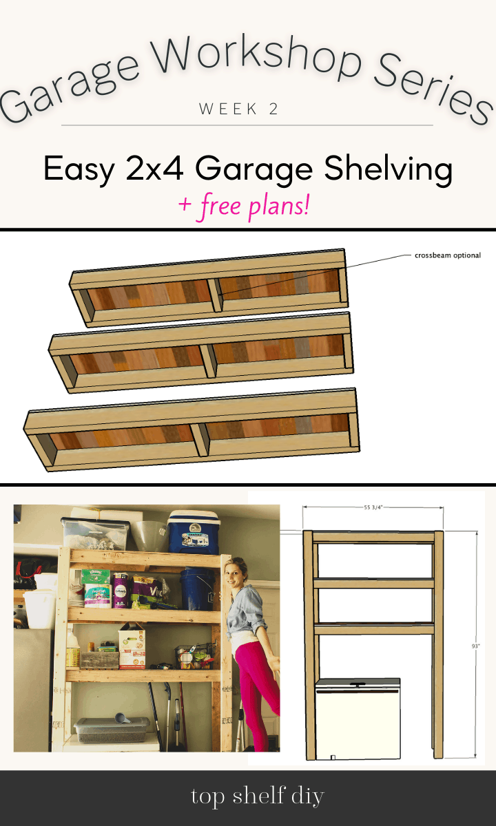 Week 2 of the Take Back My Garage Renovation Series. Easy garage shelving, brightening the space, and designating work zones. 