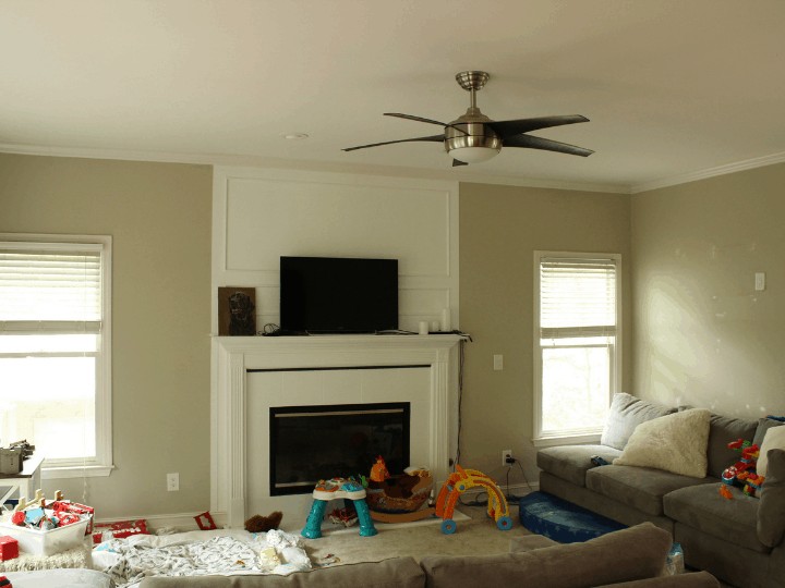 Before shot of my living room prior to winning the Orange Tank Award from Home Depot for a 5k renovation. 