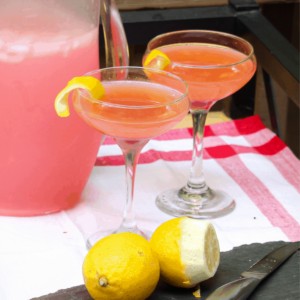 The Pink Lady: a Pink Lemonade Vodka Cocktail Beverage Recipe