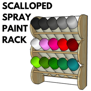 How to make a spray paint rack for your french cleat wall, complete with scalloped edging